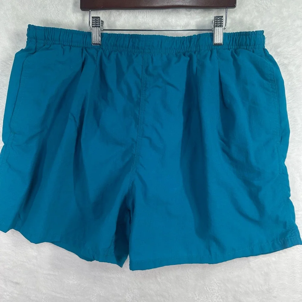 Bimini Bay Swim Trunks Mens Large Teal Blue Mesh Lined Nylon Fishing Shorts